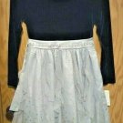 Girl Bonnie Jean Holiday Winter Navy Blue, Grey/Silver, Gld Glitter Velvet Dress