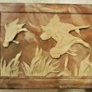Men's Incolay Stone Carved Jewelry Trinket Box Duck Season Dante Geese Am Walnut