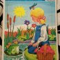Vintage Wood Puzzles Jack Jill, Animals Number, Cardboard Frame-Tray, Lot 5