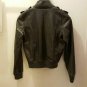 Women's Grey Faux Leather Bomber Jacket Coat