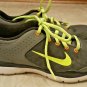 Nike Flex Trainer 3 Womens Athletic Running Shoe Sz 6 Grey Blk Volt Yel Orange