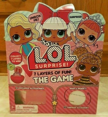 Bundle New LOL Surprise Charm Necklace, Smelly Radio Squishy, Sticker, +The Game