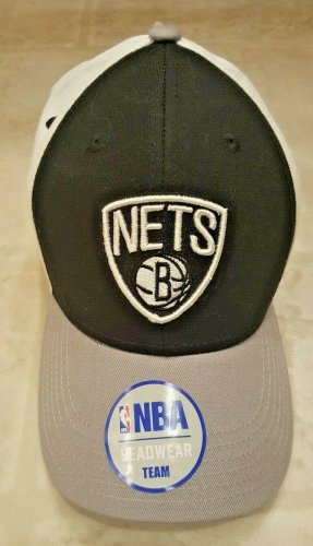 NWOT Brooklyn Nets NBA Spalding Headware Blk/Wht/Grey Youth Basketball Cap/Hat