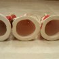 Vintage Porcelain Holiday Ornaments Girl Carolers Singers Figurines Red Coat