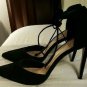 Women's Black Aldo Suede Ankle Tie 4 1/4" Stiletto Dress Shoes Heels