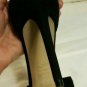 Women's Black Aldo Suede Ankle Tie 4 1/4" Stiletto Dress Shoes Heels