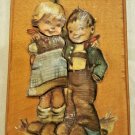 Hummel 3D Boy Girl w/Arms Around Each Other Art on Wood Wall Hanging Home Decor