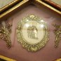 Andrew Kolb & Son 2 piece Gold Framed Art Rococo Greek Mythology Ornate Glass