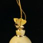 Daffodil Chintz Yellow Heirloom Porcelain Holiday Butterfly Flowers Ornament