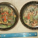 Vintage Tianex Russian 1988/9 Decorative Plate #7940 #9082, Lot of 2