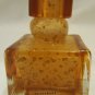 Murano Glass Amber Yellow Gold Square Perfume Bottle w/Glass Dauber/Stopper