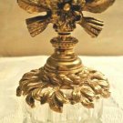 Vintage Floral Tassel Gold Ormolu Filigree Diamond Cut Glass Dauber Perfume Btl