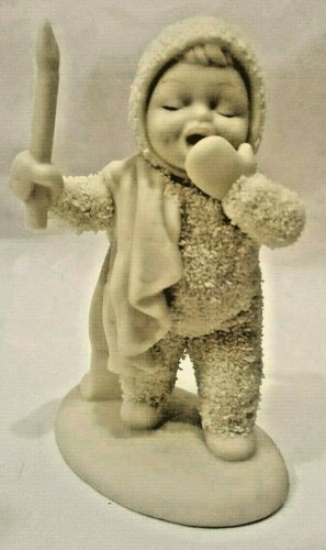 Snowbabies "So Sleepy" Holding a Candle Snow Angel Baby #68810 Porcelain