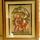 Vintage Hummel 3D Shadow Box Pics Umbrella Under One Roof Boy Playing Horn Lot 2