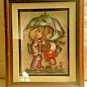 Vintage Hummel 3D Shadow Box Pics Umbrella Under One Roof Boy Playing Horn Lot 2