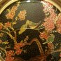 Vintage Zi Jin Cheng Black, Cloisonne Floral Flowers Bird, 4 1/2" Tall Vase