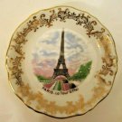 D'Art Limoges France Paris La Tour Eiffel Mini Porcelain Gilded Gold Plate