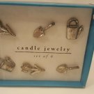 Pier 1 Decorative Silver Metal Candle Jewelry Ornaments Flowers Gardening Set 6