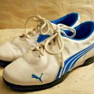 Junior's Puma Biofusion Golf Shoes Spike White/Blue Size 5, 187102-02