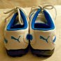 Junior's Puma Biofusion Golf Shoes Spike White/Blue Size 5, 187102-02