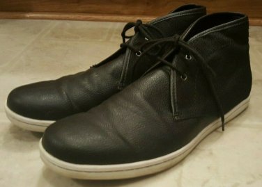Mens Ben Sherman SZ 11 Blk Faux Leather/Canvas High Top Casual Sneakers Lace Up