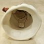 Snowman Bell Winter Holiday Porcelain Tree Ornament Hand Painted w/Santa Hat