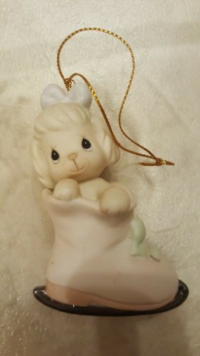 Precious Moments Holiday Ornament When The Skating's Ruff Puppy Ice Skates