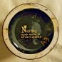 Vintage Neofitou Hand Made in Greece 24k Gold Trim Black Vase, 7"