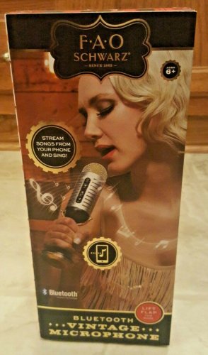 FAO Schwartz Bluetooth Vintage Audio Microphone Singing Music Karaoke