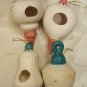 Porcelain Holiday Hanging Hand Painted Watercolor Ornaments Roses Green, Mauve