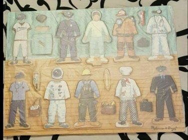 Melissa & Doug Children Careers Dress-Up Wood Magnetic Puzzle