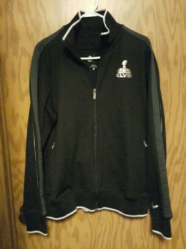 Men's Nike Black Full Zip Football NFL Super Bowl XLVIII Jacket