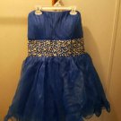 NWOT Royal Blue Gems Sleeveless Party Formal Prom Homecoming Dress, Size 2XL