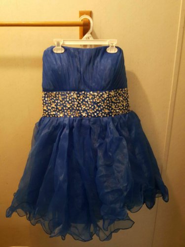 NWOT Royal Blue Gems Sleeveless Party Formal Prom Homecoming Dress, Size 2XL