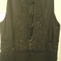Dave & Johnny Black Formal Evening Gown Sleeveless Dress w/lace appliq, Sz 11-12