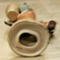 Hummel-Like Boy Figurine Collectible Boy Coming from Market w/Umbrella & Basket