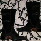 Women's Black & Brown Sofft Suede Buckle Accent Calf-High Boots