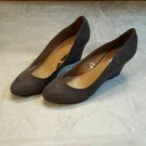 Women's Merona Grey Faux Suede Wedge Heels Shoes