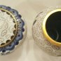 Cloisonne Mini Collectibles, Black Vase, White Vase, White Jar w/Lid, Lot 3