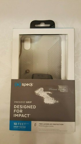 New Speck Blk IPhone XS Max Grip Slim Protective SmartPhone Non-Slip Case Cover