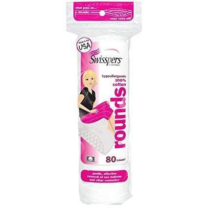 Cotton Rounds Hypoallergenic Swisspers  80 Count