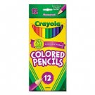 Long Barrel Colored Woodcase Pencils, 3.3 mm, Assorted Colors, 12/Set