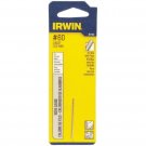 Irwin  No.60  Dia. x 1-5/8  L High Speed Steel  Wire Gauge Bit  Straight Shank  1 pc.