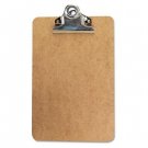 Clipboard w/High-Capacity Clip, 1"" Capacity, Holds 6w x 9h, Brown