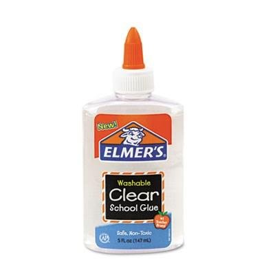 Elmer's Liquid School Glue, Clear, Washable, 5 Ounces