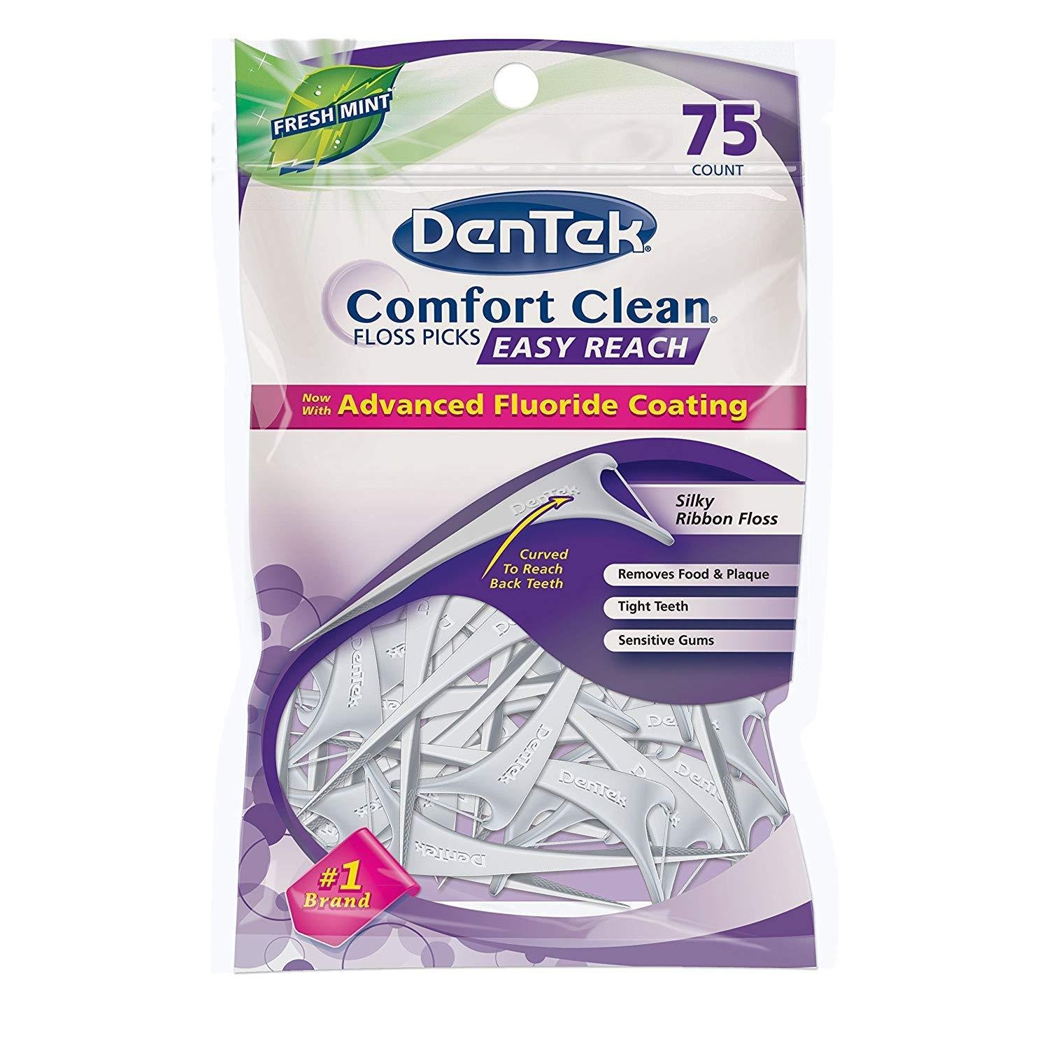 FLOSS PICKS EASY ANGLE DENTEK 75