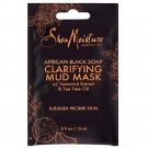 Shea Moisture African Black Soap Mud Mask Extract Tea Tree Oil 0.5 oz Pack of 2