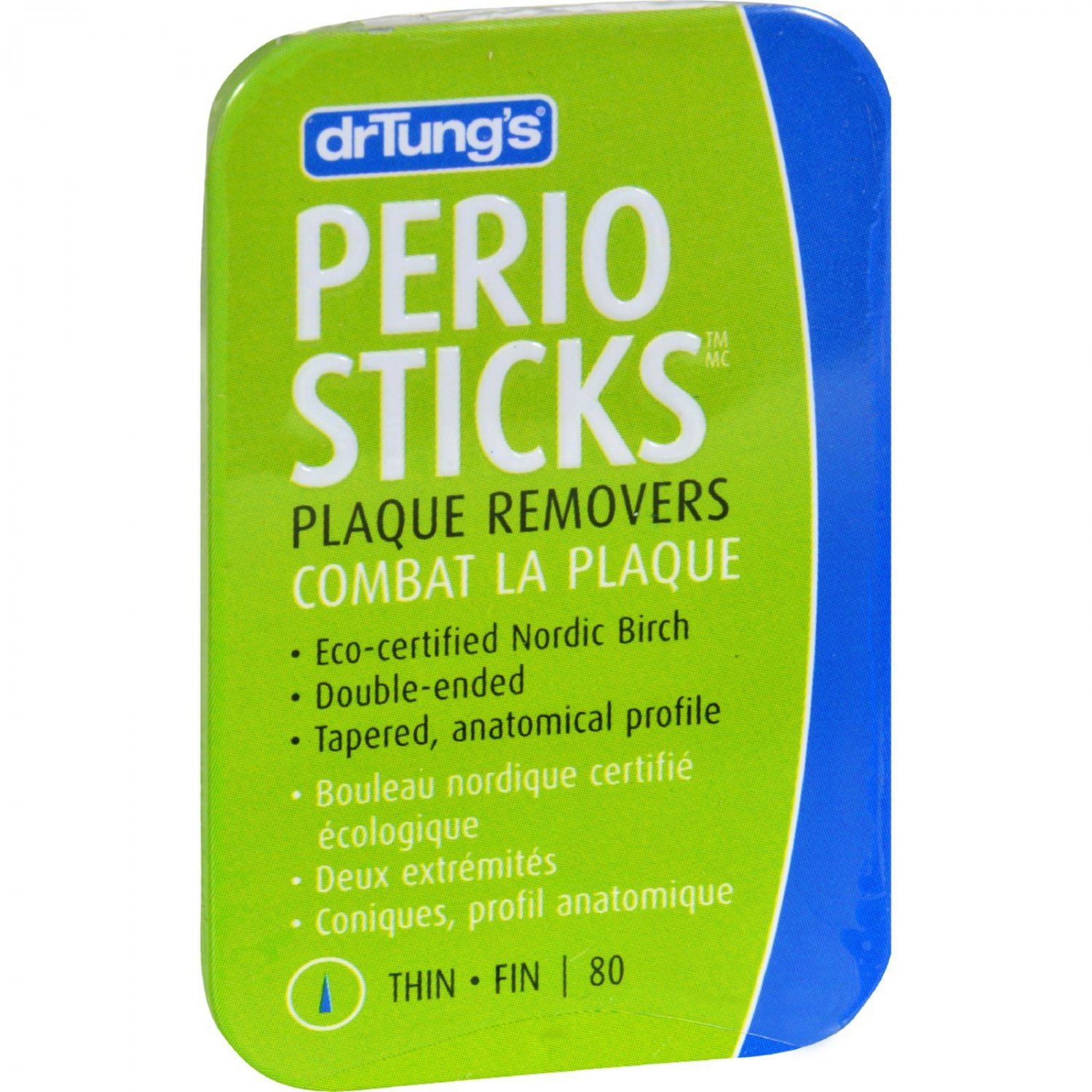 Dr. Tung's Perio Sticks - Thin - Case of 6 - 80 Pack