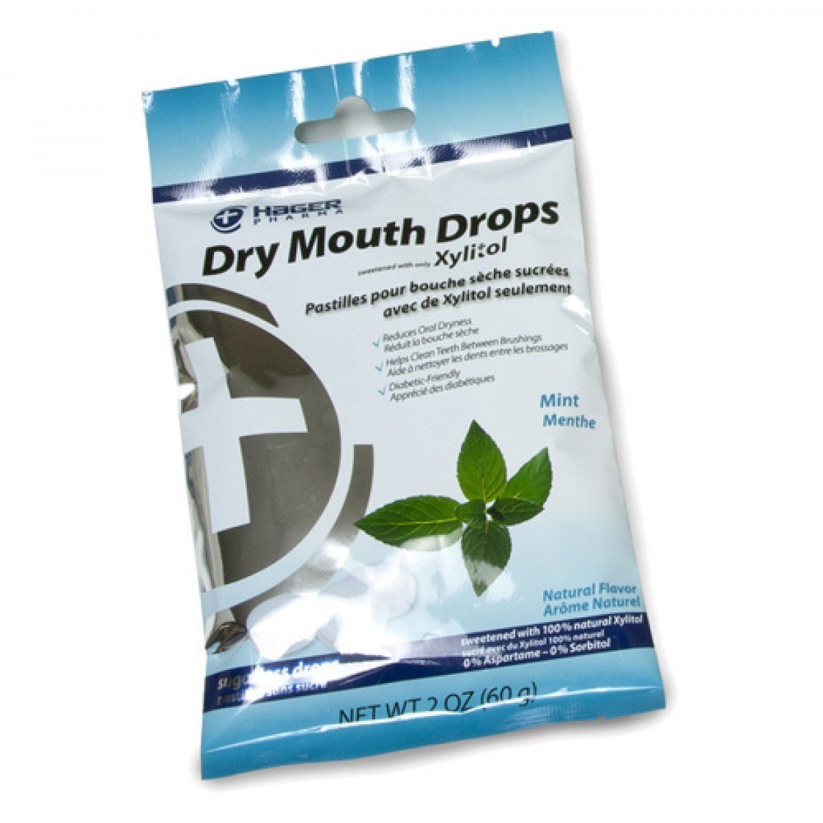 Hager Pharma Dry Mouth Drops Mint 2 Oz 2 Pack