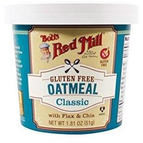 Bob's Red Mill Gluten Free Oatmeal Cup, Classic with Flax/Chia - 1.81 oz - Case of 12